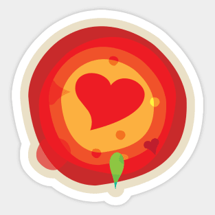 Valentine Organic Abstraction Sticker